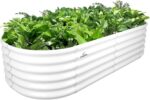 Grey Galvanized Steel Raised Garden Bed