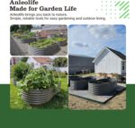 Grey Galvanized Steel Raised Garden Bed