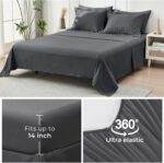 Charcoal Grey Grid Textured Duvet Cover Set