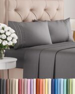 Deep Pocket Charcoal Microfiber Sheet Set