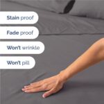 Deep Pocket Charcoal Microfiber Sheet Set