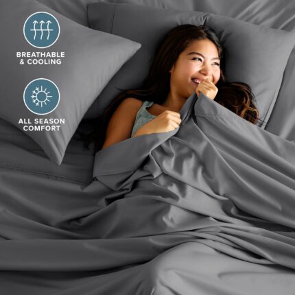 UltraSoft Grey Microfiber Sheet Set