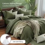 Forest Green Heathered Comforter Set