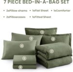 Forest Green Heathered Comforter Set