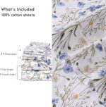 Floral Percale Cotton Bedding Set