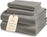 Queen White Sateen Egyptian Cotton Sheet Set