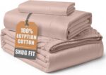 Queen White Sateen Egyptian Cotton Sheet Set