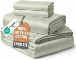 Queen White Sateen Egyptian Cotton Sheet Set