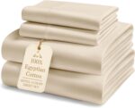 Queen White Sateen Egyptian Cotton Sheet Set