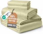Queen White Sateen Egyptian Cotton Sheet Set