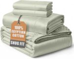 Queen White Sateen Egyptian Cotton Sheet Set