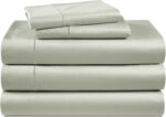 Queen White Sateen Egyptian Cotton Sheet Set