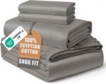 Queen White Sateen Egyptian Cotton Sheet Set