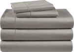 Queen White Sateen Egyptian Cotton Sheet Set
