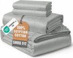 Queen White Sateen Egyptian Cotton Sheet Set