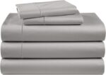 Queen White Sateen Egyptian Cotton Sheet Set