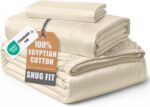 Queen White Sateen Egyptian Cotton Sheet Set