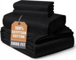 Queen White Sateen Egyptian Cotton Sheet Set