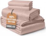 Queen White Sateen Egyptian Cotton Sheet Set