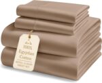 Queen White Sateen Egyptian Cotton Sheet Set