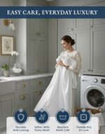 Queen White Sateen Egyptian Cotton Sheet Set