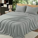 Linen Blend Light Grey Flat Sheet