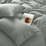 Linen Blend Light Grey Flat Sheet