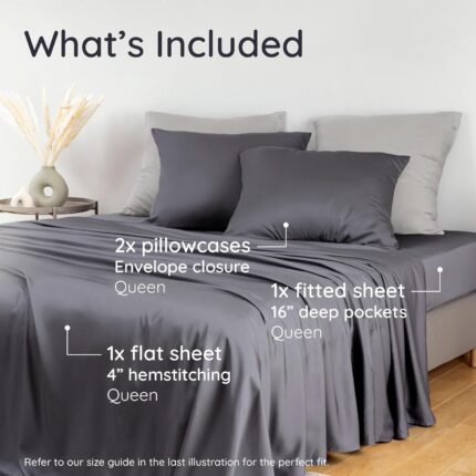 Grey Bamboo Viscose Sheets
