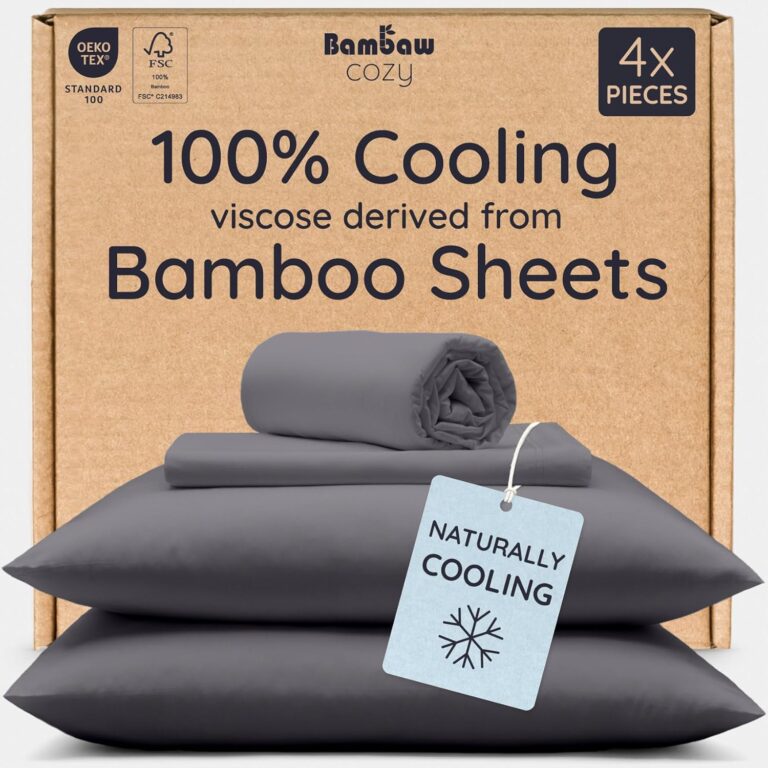 Grey Bamboo Viscose Sheet Set - Cooling Queen