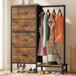 Industrial Style Dresser with Clothes Rack