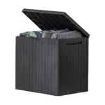 30 Gallon Black Resin Storage Box