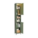Slim Green Bathroom Cabinet