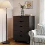 Black Mobile Storage Cabinet - Hình 7