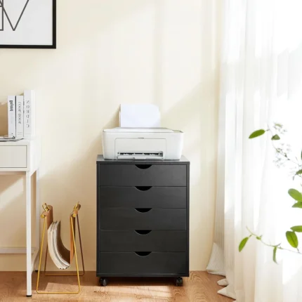 Black Mobile Storage Cabinet - Hình 2