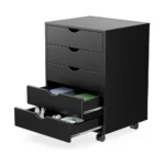 Black Mobile Storage Cabinet