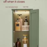 VASAGLE Slim Green Bathroom Cabinet - Hình 4