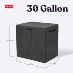 Keter 30 Gallon Black Resin Storage Box - Hình 2