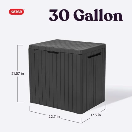 Keter 30 Gallon Black Resin Storage Box - Hình 2