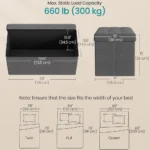 Collapsible Grey Tufted Storage Ottoman - Hình 3