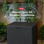 Keter 30 Gallon Black Resin Storage Box - Hình 5