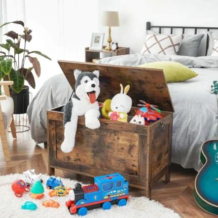 Rustic Farmhouse Storage Chest - Hình 2