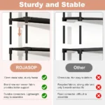 Black Fabric Shoe Rack - Hình 6