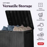 Keter 30 Gallon Black Resin Storage Box - Hình 4