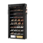 Black Fabric Shoe Rack