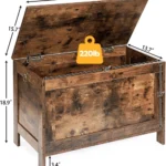 Rustic Farmhouse Storage Chest - Hình 3