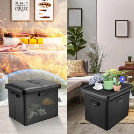 Fireproof Waterproof Storage Ottoman - Hình 2