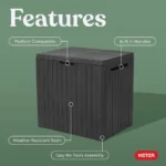 Keter 30 Gallon Black Resin Storage Box - Hình 3