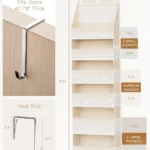 Beige Over-the-Door Organizer - Hình 2