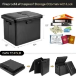 Fireproof Waterproof Storage Ottoman - Hình 3