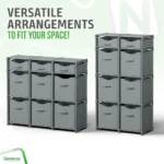 Gray 9-Cube Fabric Storage Organizer - Hình 5